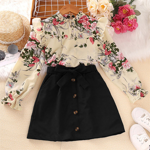 Yoliyolei Girls Spring <strong>Suit</strong>, 2023 New Style Shirt Skirt Explosion Children's Clothing Wholesale Little Girls 2 Piece Outfits/ - Product Image 1