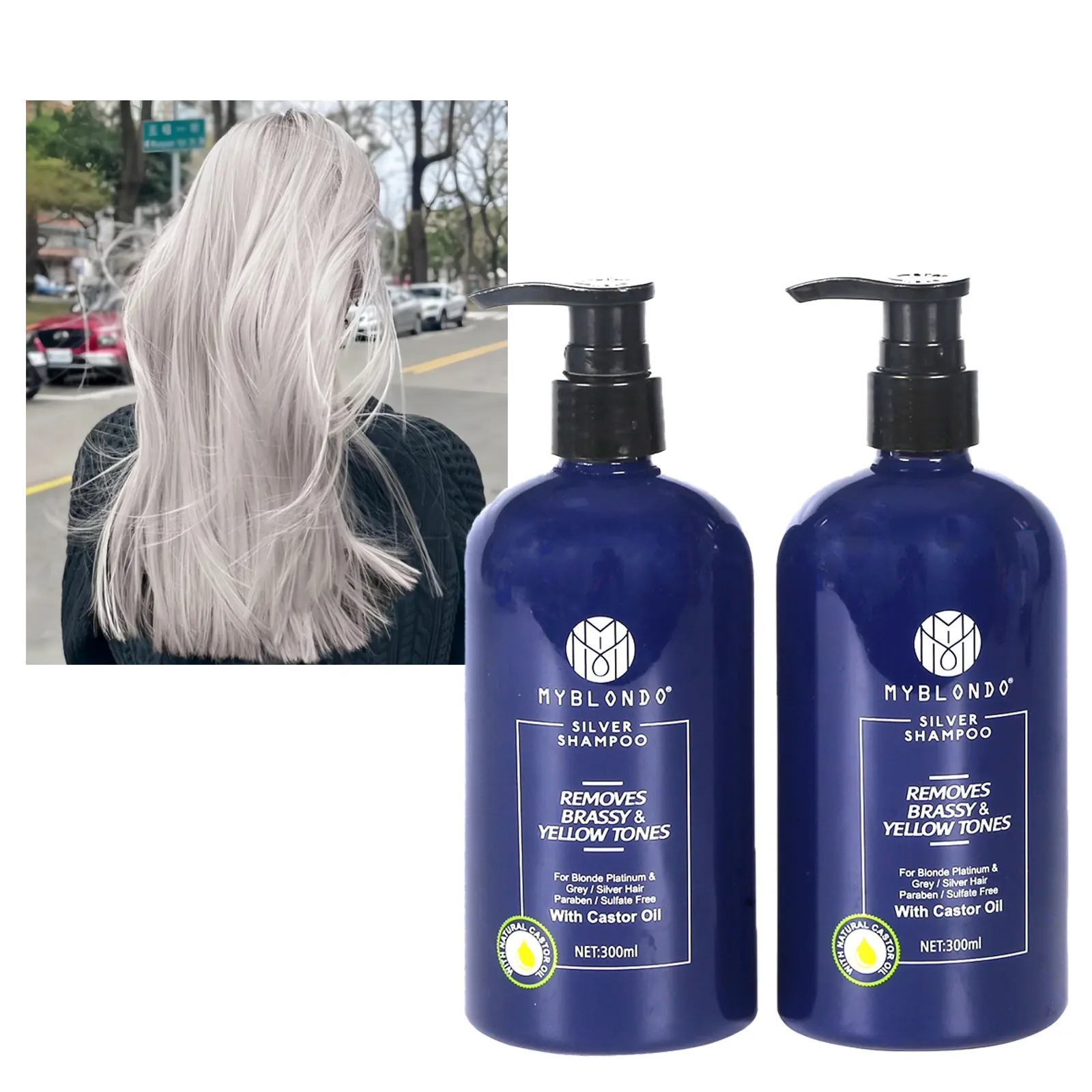 silver purple shampoo no yellow 300ml free samples no yellow shampoo for grey hair white hair oem