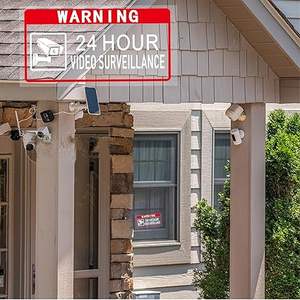 Vinyle d'étanchéité à chaud Transparent pas d'intrusion avertissement sécurité vidéo Surveillance autocollant extérieur pour maison et fenêtre d'affaires - Product Image 5