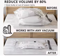 Sacs de rangement sous vide N-PA+PE, sacs de compression réutilisables pour vêtements, économiseurs d'espace pour la maison, le placard et les valises de voyage