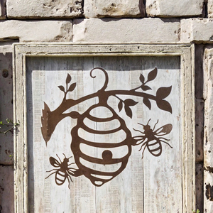 Rusty Bee Kim Loại Vườn Nghệ Thuật Di Chuyển Và Treo Trang Trí Cho Vườn Hoặc Trang Trại Dự Kiến Và Dây Thừng-Định Dạng Cố Định - Product Image 5