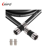 RG6 Koaxialkabel mit F-Steckern 1M 1,5M 3M 5M für HD-TV Kabel-TV Antenne Satellitennetzwerk
