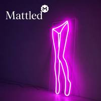 Luz de Neón Acrílica con Silueta de Cuerpo Femenino Estético, Letrero LED de Neón con Silueta de Mujer Sexy, Alimentado por USB, para Decoración de Paredes del Hogar y Hoteles