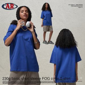 T-shirt ample uni en coton pur à manches raglan double fil antibactérien pour homme, grande taille, style streetwear - Product Image 3