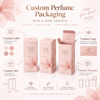 Boîte d'emballage en carton personnalisée de luxe pour cosmétiques et parfums, avec impression de fleurs roses et estampage doré, pour flacon de parfum de 50 ml, OEM ODM