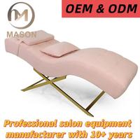 Mesa de Masaje Facial Profesional Moderna en Forma de S, Personalizable, para Salón de Belleza, con Marco de Acero Inoxidable, Plegable, Portátil, de Cuero PU