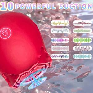 Оптовый магазин секс-игрушек LOVE: лучшие товары-хиты продаж в интернете — вибратор-соска в форме розы - Product Image 3