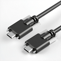 USB C Tipo-C Carga rápida 2M Cable DE DATOS Bloqueo de un solo tornillo Blindaje trenzado para dispositivos móviles Cámaras Escritorios Computadoras