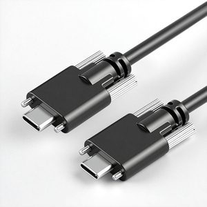 USB <span class=keywords><strong>C</strong></span> Tipo-<span class=keywords><strong>C</strong></span> Carga rápida 2M Cable DE DATOS Bloqueo de un solo tornillo Blindaje trenzado para dispositivos móviles <span class=keywords><strong>C</strong></span>ámaras Escritorios Computadoras - Product Image 2
