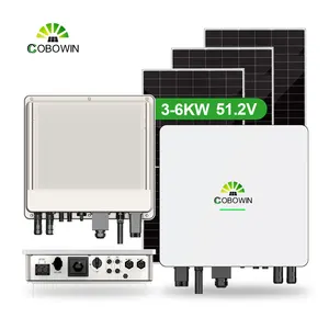 Cobowin 3 кВА 3 кВт 3,6 кВт 4 кВт 4,6 кВт 5 кВт 6 кВт чистый синусоидальный выключенный сетчатый Mppt низкочастотный Гибридный солнечный инвертор 48 В 5 кВт