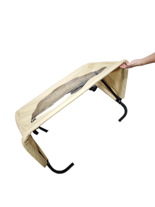 高尔夫球车配件米色通用后袋防雨罩，带支架套件，用于俱乐部车EZGO 2座高尔夫球车-新状态 - Product Image 2