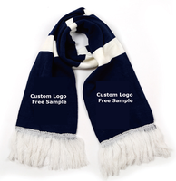 Individuell gestalteter Logo-Jacquard-Strickschal für Sportvereine, Fußballfans, Winterschals
