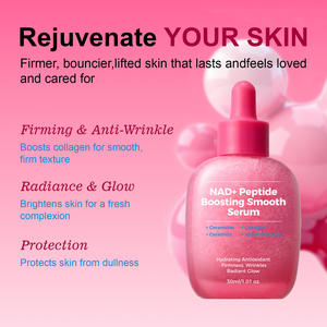 Vegan Whitening Firming Boosting Smooth Hyaluronic Acid Serum Glow Anti Wrinkle Collagen NAD+ Peptide Face Serum - Product Image 5