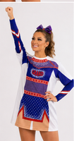 Robe T-shirt de cheerleading personnalisée pour femme, coupe oversize, manches courtes, uniforme d'entraînement d'équipe, couvre-tenue