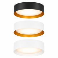 Plafonnier LED moderne Worbest 15 pouces, CCT changeable, certifié ETL/cETL, pour salon et chambre, CRI 80, construction en acier et plastique