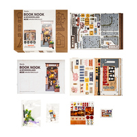 Robotime Rolife Puzzles en Bois 3D TGB11 Sakura Wine Alley Kit de Diorama pour Étagère, Maison Miniature DIY