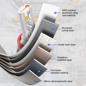 RAYCH Nouveauté Phare LED 60W H1 H4 9004 9012 880 Pilote linéaire avec ventilateur Puissance stable intégrée Pilote intégré Ampoules de phare antibrouillard - Product Image 4