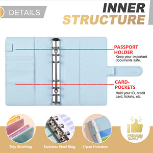 สมุดบันทึกแบบมีปกแข็ง รุ่น A6 Wave Point ปี 2026 สีมาการอง แบบถอดได้ ปรับแต่งได้ คุณภาพสูง สำหรับบันทึกค่าใช้จ่าย การวางแผนการเงิน และบัญชี - Product Image 4