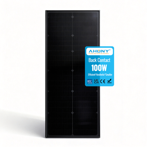 Panneau solaire en verre 100W avec cellules BC à haut rendement (25,8%), boîtier <span class=keywords><strong>de</strong></span> jonction IP67/IP68 pour connecteur, pour système <span class=keywords><strong>de</strong></span> réseau RV, bateau - Product Image 2