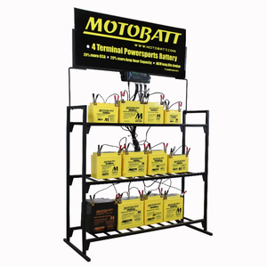 3-Tier tùy chỉnh thép pin hiển thị đứng & Lưu trữ Rack với bột tráng kết thúc cho sử dụng nhà để xe - Product Image 3