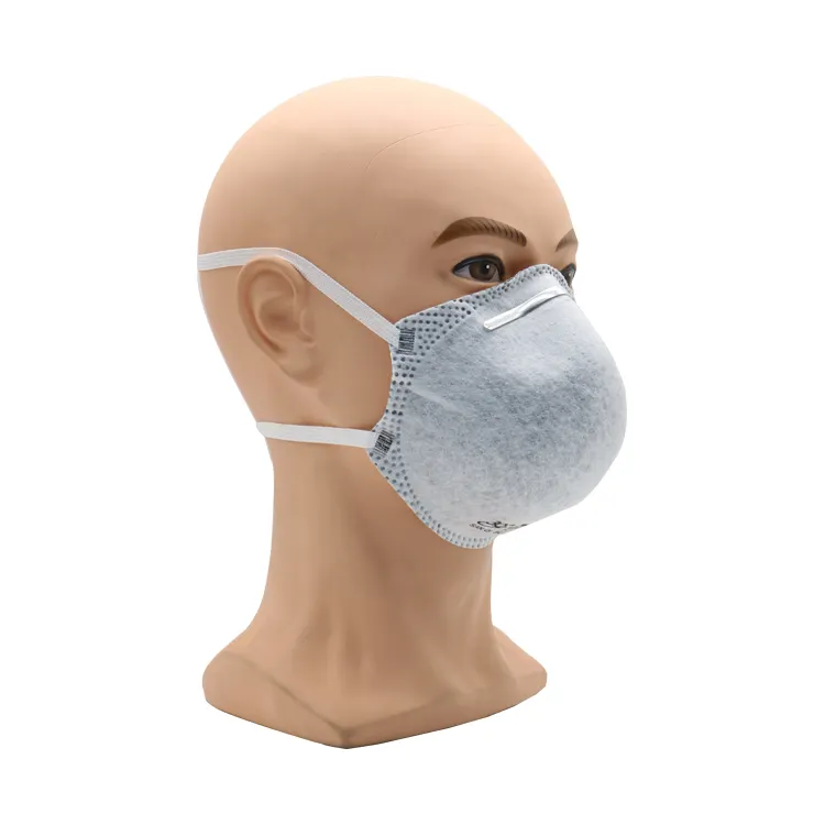 3q Merk Cup Vorm Hoofd Lus Niet Geweven 5ply 100cb Carbon Industriële Beschermende Niosh Stof Gezicht N95 Masker