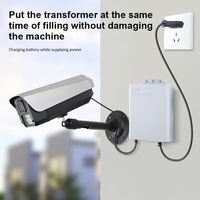 Catu Daya UPS Portabel 12V 2A 5400MAH Baterai Cadangan Multi-Fungsi Pengisi Daya Nirkabel Tenaga Surya untuk Kamera CCTV Barang Elektronik