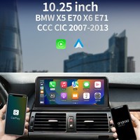Lecteur multimédia GPS pour voiture avec système Linux 10,25 pouces, intégrant CarPlay et Android Auto pour BMW X5 E70/X6 E71