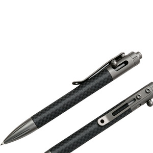 Stylo en fibre de carbone à mécanisme à bille, stylo de signature professionnel, outil d'autodéfense en acier tungstène, outil d'urgence pour hommes d'affaires, certifié CE - Product Image 5