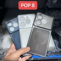 Coque de téléphone en TPU à fenêtre intégrale en tissu technique, vente directe usine, pour Tecno Spark 40C/30C/20C/10C, protection intégrale du dos du téléphone