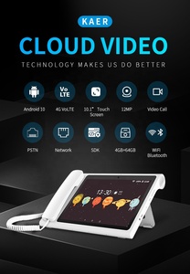 Téléphone fixe sans fil Android avec emplacement pour carte SIM, compatible 4G WiFi pour GSM POE, idéal pour la maison intelligente, le bureau et les entreprises, avec vidéo HD. - Product Image 2