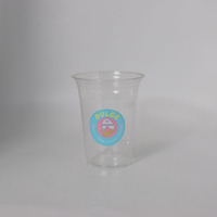 Gobelets en plastique PET personnalisés avec logo, faible MOQ, 12/14/16/18/20/24 oz, gobelets jetables pour café glacé