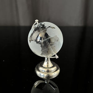 Globo de Cristal con Base Dorada, <span class=keywords><strong>Bola</strong></span> de Cristal con Forma de Tierra - Product Image 3