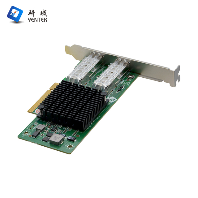 Dual 10-Gigabit Optical Expansion Card for Desktop Computer PCI-E Optical Port Ethernet Independent Fiber Optic Network Stock