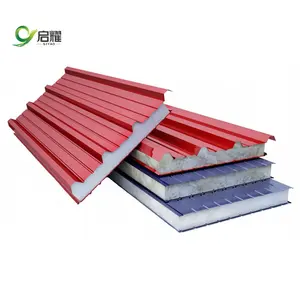 Hot sale 1ft by 1ft SAMPLE of 10cm Cold room PU sandwich panel price for Southeast Asia