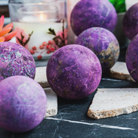 Nouvelle sphère de purpurite naturelle polie, cristaux de guérison, pierres de différentes tailles pour collection
