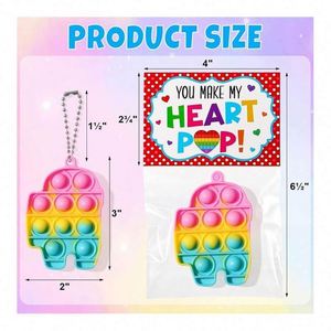 Educational Alphabet Keyboard Fidget Keychain Toy for Kids Learning English <b>Letters</b> Stress Relief Clicking Sound Lightweight - Product Image 2