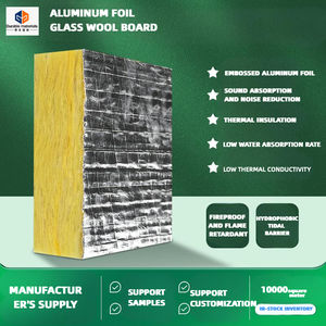 Panneau isolant en laine de verre de haute qualité de 30mm au design moderne feuille carrée en laine de verre ignifuge ISO à <span class=keywords><strong>isolation</strong></span> directe en usine - Product Image 4