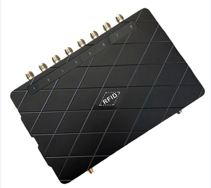 Hatrida RFID chip Reader UHF cố định đầu đọc thẻ và Đầu đọc thẻ Android DC + 5V ~ + 24V OEM ODM CN gua hiệu suất cao 8-Port Đen - Product Image 1