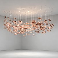 Lustre suspendu de luxe moderne et créatif en verre pour salon, escalier duplex, salle à manger, couloir, en forme d'œuf simple