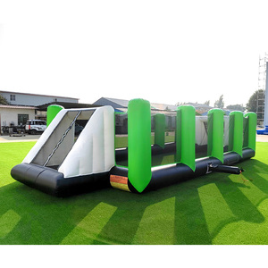 Jeu de sport gonflable 3-en-1 personnalisé pour l'extérieur : volley-ball, <span class=keywords><strong>basketball</strong></span>, football – Idéal pour les aires de jeux commerciales - Product Image 4