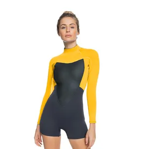 서핑 스노클링 다이빙을위한 여성 잠수복 짧은 젖은 정장 압축 열 수영복