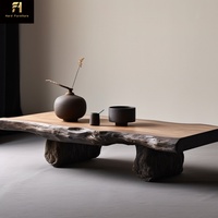 Table basse en bois en forme de nuage nordique, table basse italienne de forme irrégulière, personnalisable