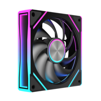 Ventilateur de refroidissement à roulement fluide AntarcChill 120 mm, 9 pales, LED RGB, débit d'air élevé 30,62 CFM, refroidissement de boîtier d'ordinateur, dissipateur thermique en plastique