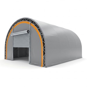 Abri <span class=keywords><strong>de</strong></span> stockage rond en acier galvanisé pour chèvres et vaches, avec murs en tissu, pour élevages laitiers, type hangar fermé - Product Image 1