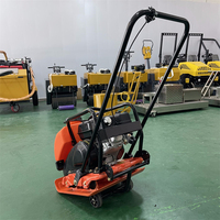 Compacteur à plaque vibrante 100 kg 5,5 CV avec moteur Honda, réservoir d'eau, faible consommation de carburant, pour compactage de terrassement et construction routière