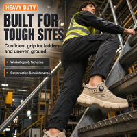 Chaussures de sécurité unisexe antistatiques pour l'automne et l'été, conformes aux normes européennes, pour la construction en usine et l'extérieur, avec embout en acier, en maille respirante