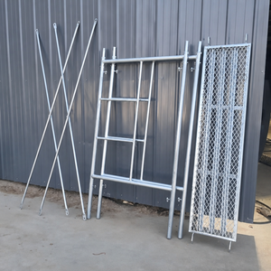 Ponteggio a telaio per edilizia OEM, tipo scala, in acciaio Q235, con passerelle e tavole in acciaio per materiali da costruzione - Product Image 5