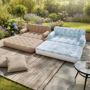 Automatic Inflatable Modern <b>Sofa</b> <b>Bed</b> Outdoor Portable <b>Folding</b> Camping Tent Living Room Air Mattress Flocking Material - Product Image 1