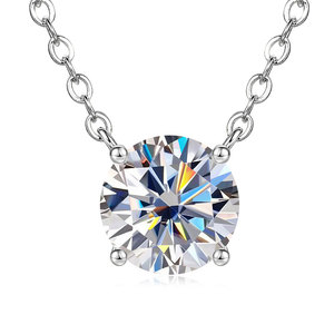 Factory Wholesale Round Cut VVS GRA Moissanite 14K Gold Filled Minimalist <b>Chokers</b> Necklace with Cross Chain for Women - Product Image 1