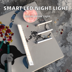 Lámpara de gabinete de luz nocturna LED inteligente moderna, Sensor de movimiento, 40cm/30cm/20cm, recargable por USB inalámbrico para el armario del dormitorio del hogar - Product Image 2